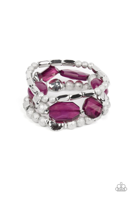 Paparazzi Marina Magic- Purple Bracelet #P9WH-PRXX-265XX A plum $5 Bling