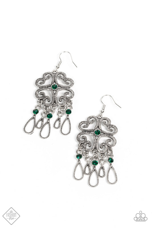 Paparazzi Majestic Makeover - Green Earrings. Get free shipping. #P5RE-GRXX-169DW