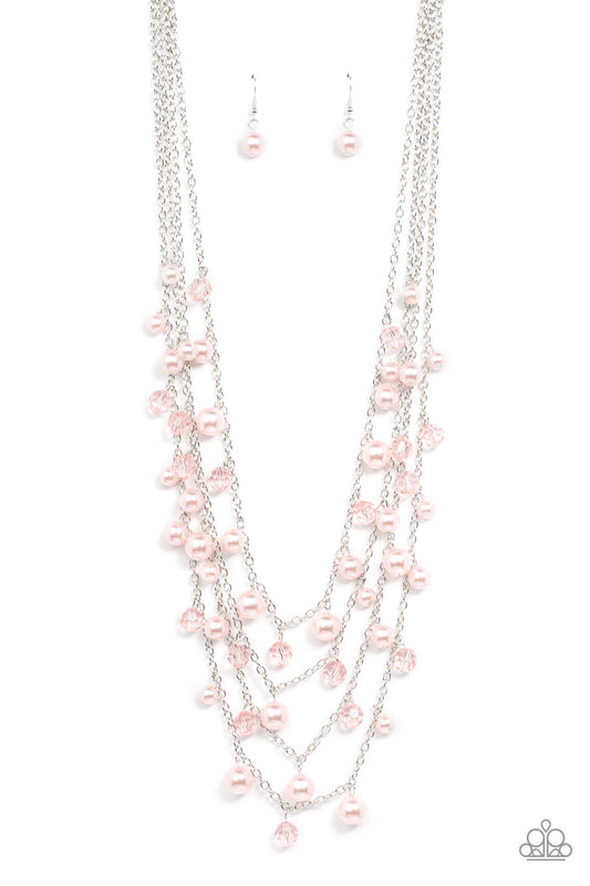 Vintage Virtuoso Pink Pearls Necklace Paparazzi Accessories. Get Free Shipping. #P2RE-PKXX-316XX