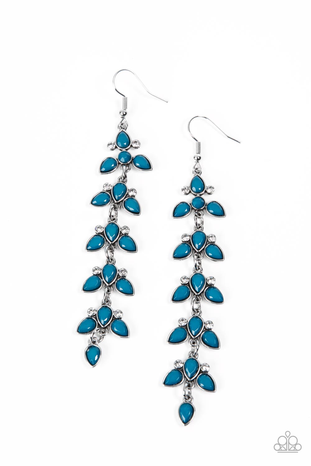 Fanciful Foliage - Blue Earrings Paparazzi Accessories #P5RE-BLXX-249XX