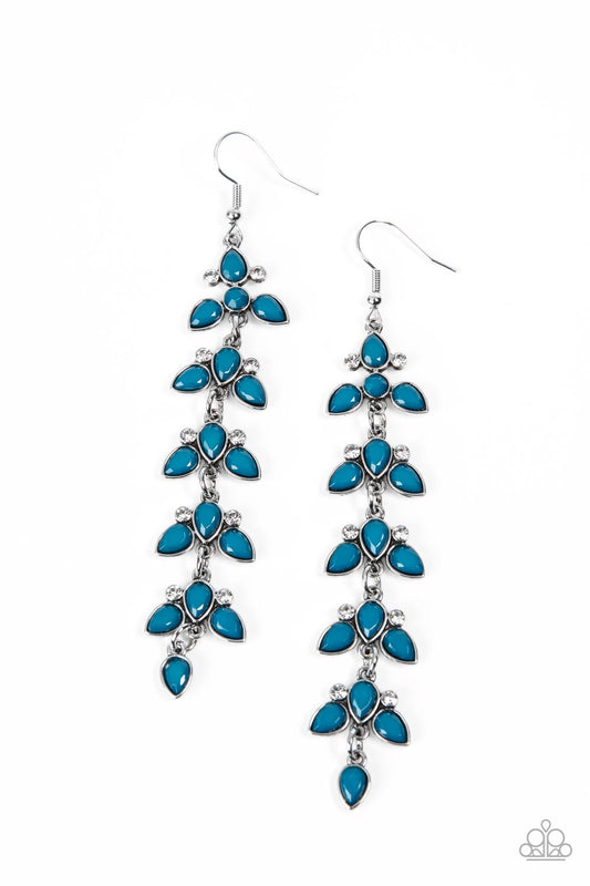 Fanciful Foliage - Blue Earrings Paparazzi Accessories #P5RE-BLXX-249XX