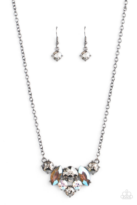 Lavishly Loaded Black Short Necklace Paparazzi Accessories. Get Free Shipping. #P2RE-BKXX-439XX