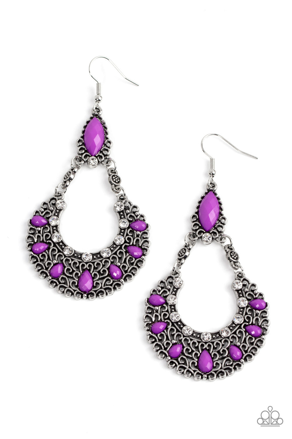 Fluent in Florals Purple Earrings Paparazzi Accessories. #P5RE-PRXX-182XX. Subscribe & Save. Dainty