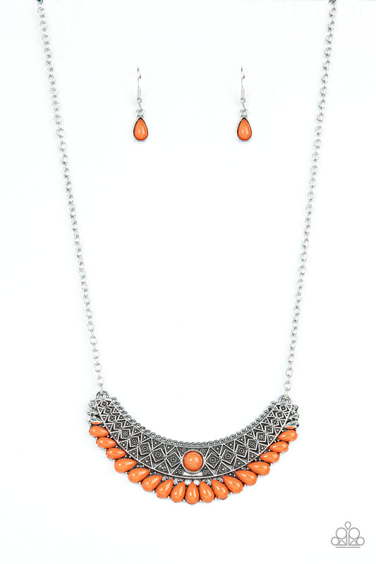 Abundantly Aztec Orange Necklace Paparazzi Accessories. Subscribe & Save. #P2SE-OGXX-275XX.