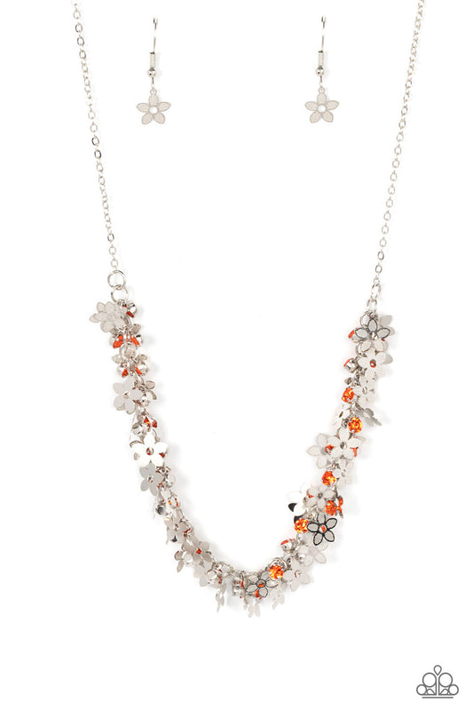 Paparazzi Fearlessly Floral Orange Necklace. Subscribe & Save. #P2WH-OGXX-257XX