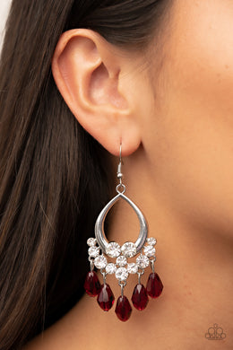 Paparazzi Famous Fashionista - Red Earrings $5 Jewelry. Get Free Shipping. #P5RE-RDXX-171XX