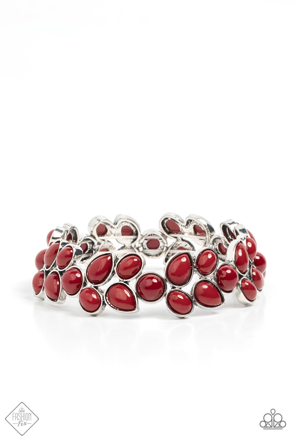Marina Romance - Red Bracelet Paparazzi Accessories #P9ST-RDXX-006CH