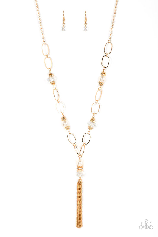 Taken with Tassels Gold Necklace Paparazzi Accessories. Get Free Shipping.