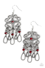 Load image into Gallery viewer, Majestic Makeover Red Fringe Earrings Paparazzi Accessories. Subscribe &amp; Save. #P5RE-RDXX-172XX
