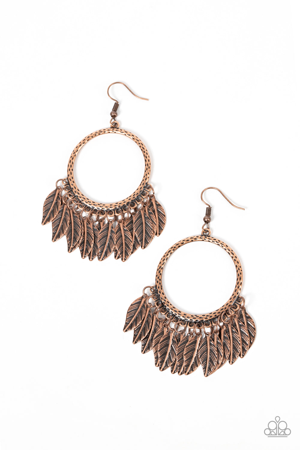 FOWL Tempered Copper Earring Paparazzi Accessories. Subscribe & Save. Hammered | Earthy Hoop