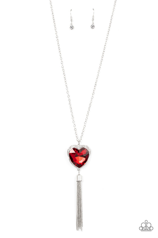 Finding My Forever Red Necklace Paparazzi Accessories $5 Jewelry. #P2WH-RDXX-309XX. Ships Free!