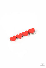 Load image into Gallery viewer, Sending You Love - Red Hair Clip Paparazzi $5 Hair Accessories. Free Shipping. #P7SS-RDXX-112XX
