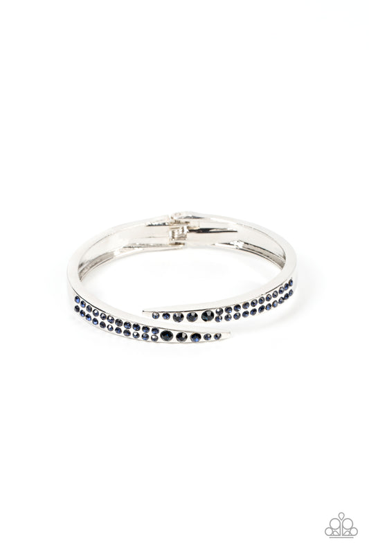 Sideswiping Shimmer Blue Bracelets Paparazzi Accessories. #P9RE-BLXX-206XX. Get Free Shipping