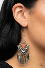 Load image into Gallery viewer, Paparazzi Shady Oasis Brown Earrings. Stone Tribal design. #P5SE-BNXX-190XX. Ships Free
