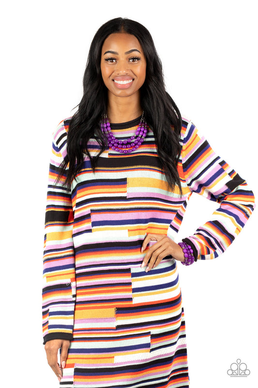 Paparazzi Coastal Coastin - Purple Bracelet. Get Free Shipping.