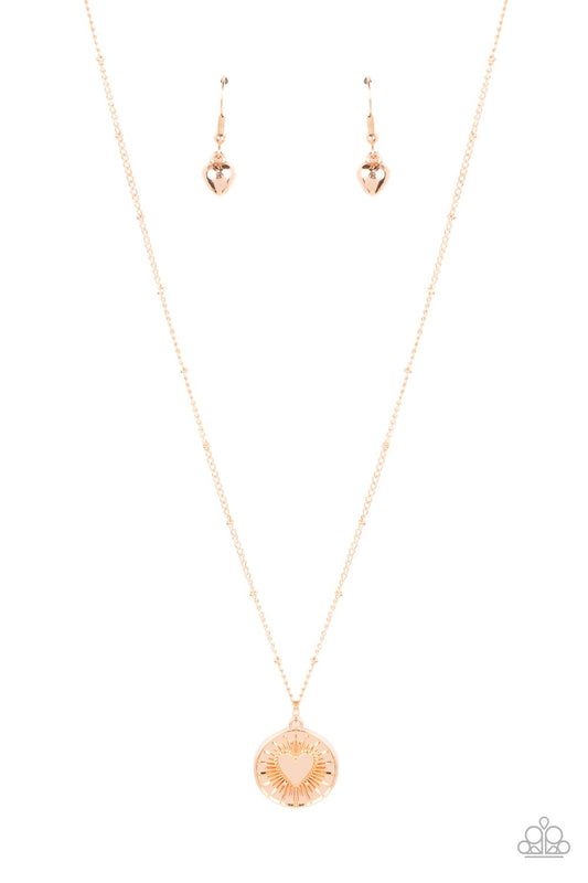 Lovestruck Shimmer Gold $8 Necklace Paparazzi Accessories