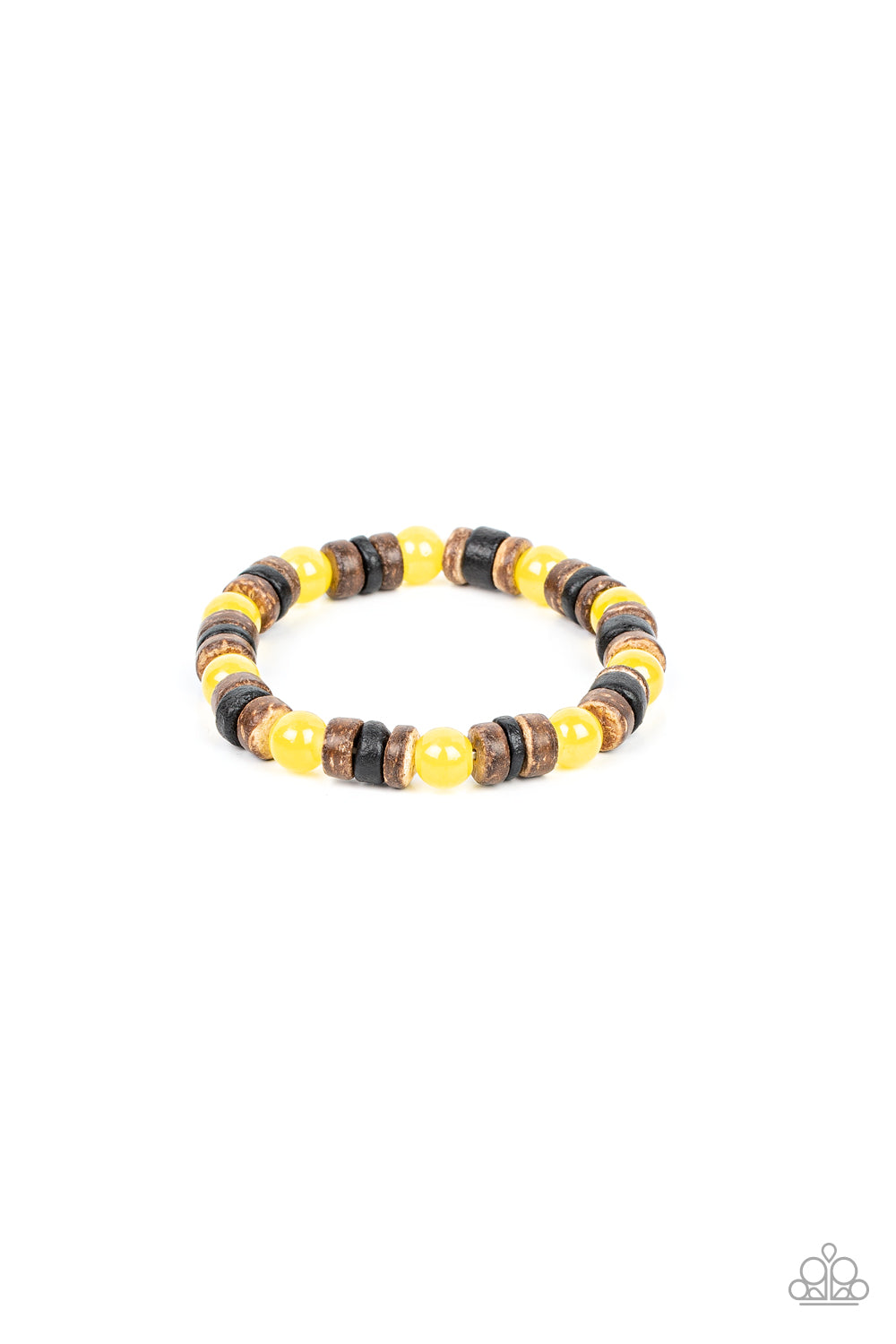 Paparazzi Durango Drifter Yellow Bracelet. Get Free Shipping. #P9SE-URYW-086XX