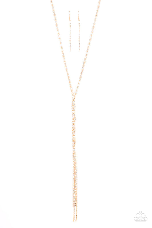 Paparazzi Impressively Icy Gold Necklace. Get Free Shipping. #P2RE-GDXX-426XX
