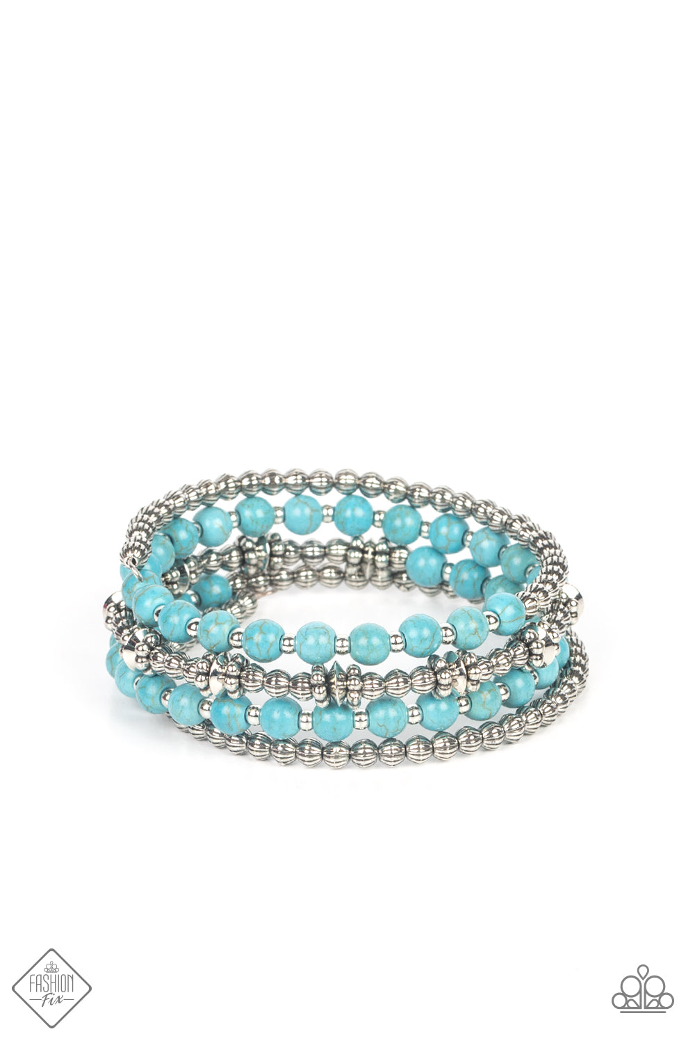 Paparazzi Road Trip Remix Blue Bracelet. Get Free Shipping. #P9SE-BLXX-425IH. Infinity Wrap Coil