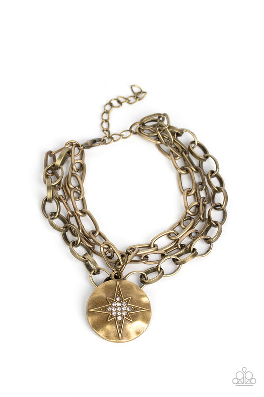 Paparazzi True North Twinkle Brass Bracelet. Subscribe & Save. #P9BA-BRXX-073XX