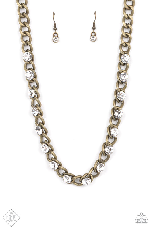 Paparazzi Major Moxie Brass Necklace. Get Free Shipping. #P2RE-BRXX-212IJ