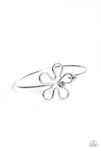 Load image into Gallery viewer, Floral Innovation Purple Floral Dainty Bracelet Paparazzi Accessories. Free Shipping.
