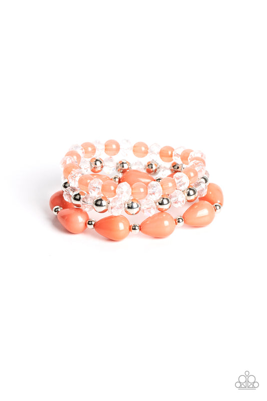 Beachside Brunch Orange Coral Stretchy Bracelet Paparazzi Accessories. Subscribe & Save.