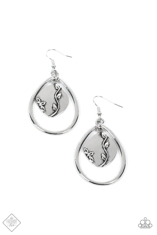 Artisan Refuge Silver Earrings Paparazzi Accessories. #P5BA-SVXX-162IK. Get Free Shipping