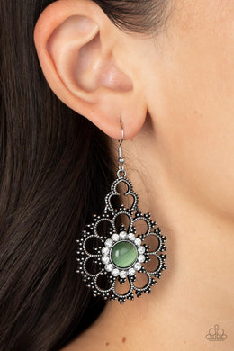 Floral Renaissance Green Earring Paparazzi Accessories. Subscribe and Save. Cat's Eye Stone earring