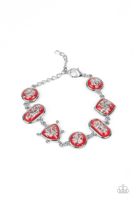 Paparazzi Speckled Shimmer Red Bracelets. Jewelry $8.00. Speckled flecks red clasp closure bracelet