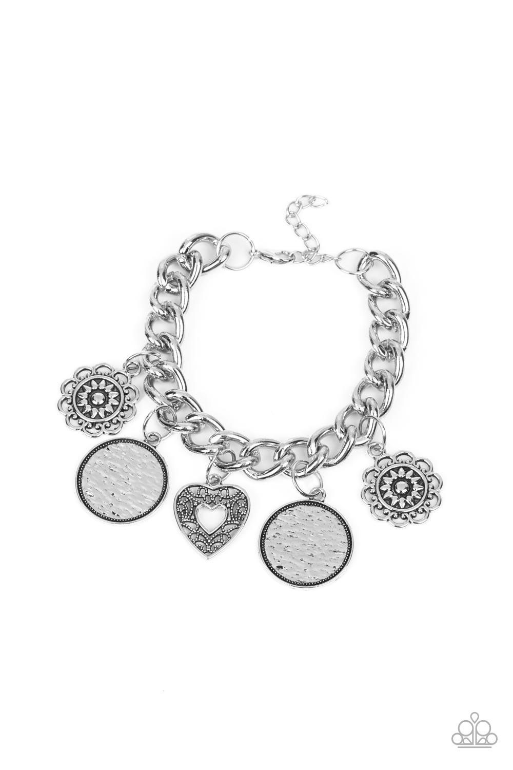 Paparazzi Complete CHARM-ony Silver Charm Bracelet. Get Free Shipping.#P9WH-SVXX-244XX