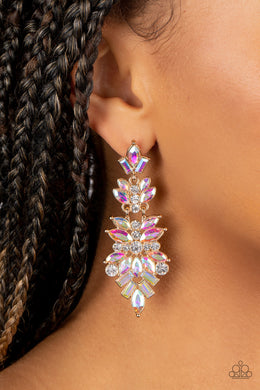 Paparazzi Frozen Fairytale - Multi Iridescent Post Earrings. #P5PO-MTXX-087XX. Post Style Earring