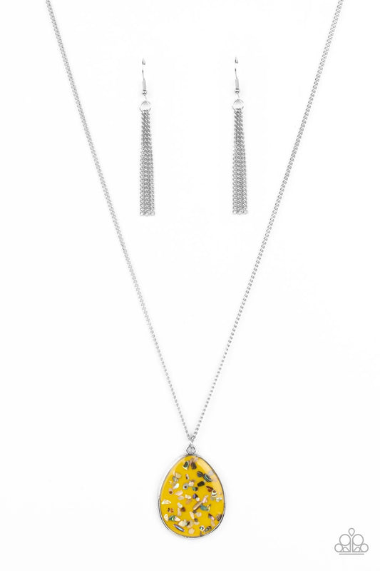Paparazzi Shimmering Seafloors Yellow Necklace.#P2SE-YWXX-217XX. Subscribe & Save. Ships Free