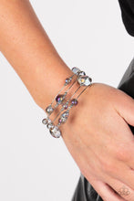Load image into Gallery viewer, Optical Auras Purple Bracelet Paparazzi $5 Jewelry. Coil Bracelet. Infinity wrap bracelet.  
