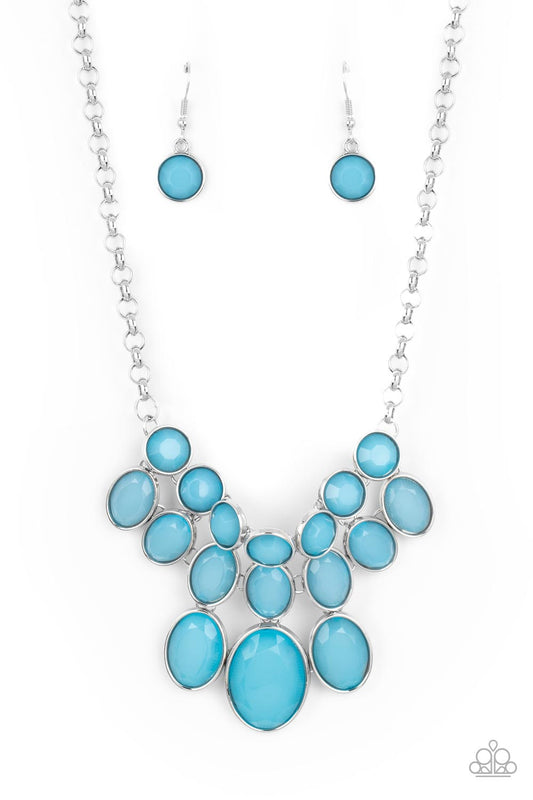 Paparazzi Delectable Daydream Blue Necklace. Waterspout Beads Jewelry. #P2ST-BLXX-154XX