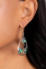Load image into Gallery viewer, Paparazzi Send the BRIGHT Message Green Earrings. Subscribe &amp; Save. #P5WH-GRXX-267XX
