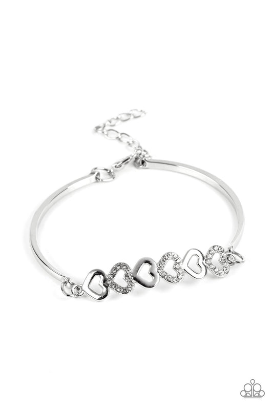 Paparazzi Attentive Admirer White Bracelets. #P9RE-WTXX-546KA. Subscribe & Save. $8 Heart Jewelry