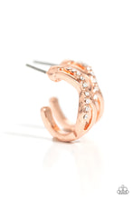 Load image into Gallery viewer, Paparazzi Horoscopic Helixes Copper Hoop Earrings. Subscribe &amp; Save. #P5HO-CPSH-176XX
