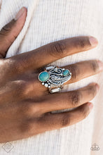 Load image into Gallery viewer, Paparazzi Fashion Fix Ring: &quot;Desert Nest&quot; (P4SE-BLXX-208VG). Turquoise Blue Dainty Ring. Ships free
