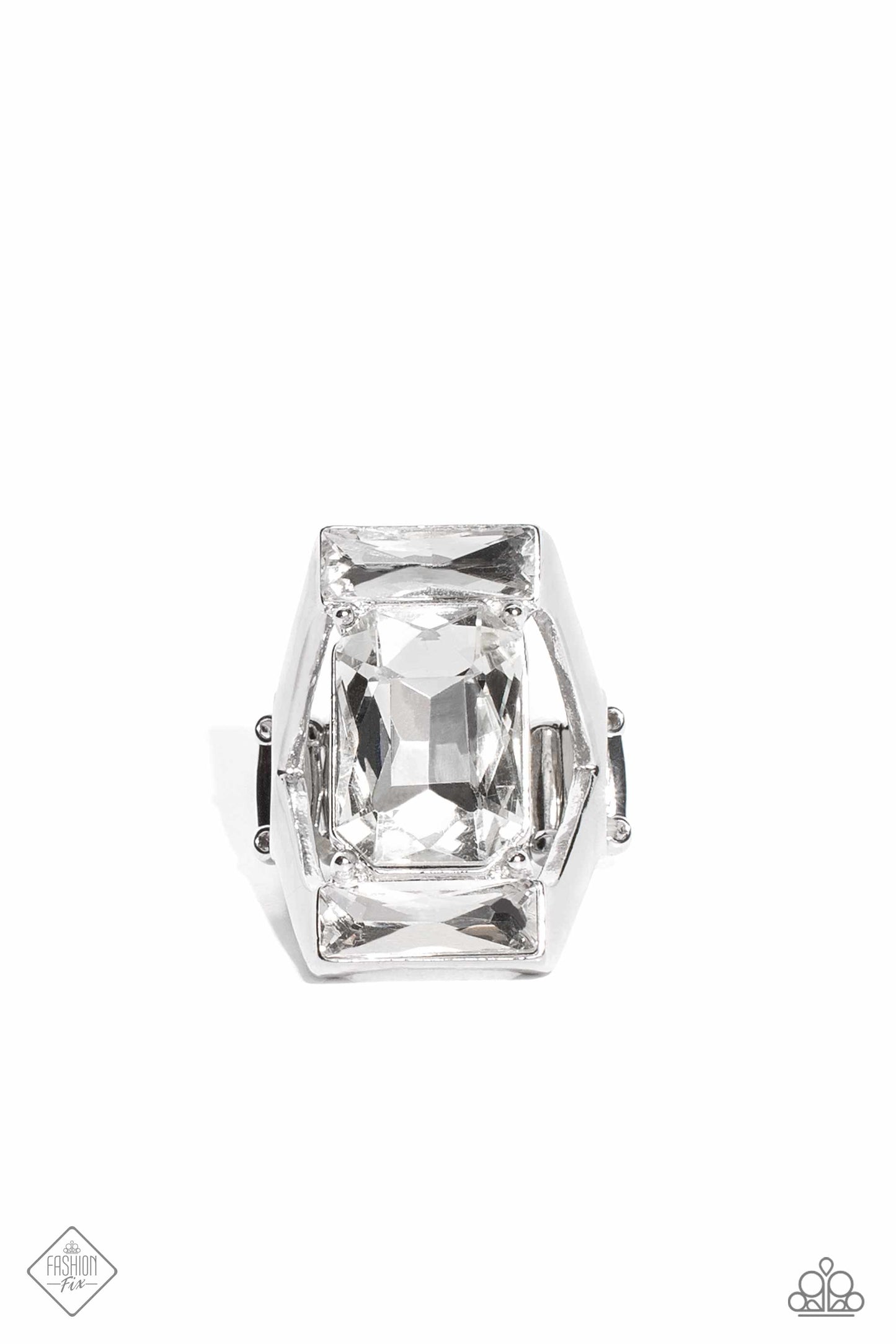 Right As CHAIN White Ring Paparazzi $8 Jewelry. $8 Accessories. #P4ST-WTXX-023NH. Ships Free