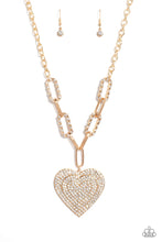 Load image into Gallery viewer, Roadside Romance Gold Heart Necklace Paparazzi Accessories. Get Free Shipping. #P2ST-GDXX-153XX
