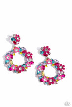 Load image into Gallery viewer, Paparazzi Wreathed in Wildflowers Multi Earrings. Subscribe &amp; Save. #P5PO-MTXX-111XX. Pink flowers
