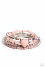 Load image into Gallery viewer, Paparazzi True Loves Theme Pink Iridescent Bracelet. Subscribe &amp; Save. #P9ST-PKXX-026XX
