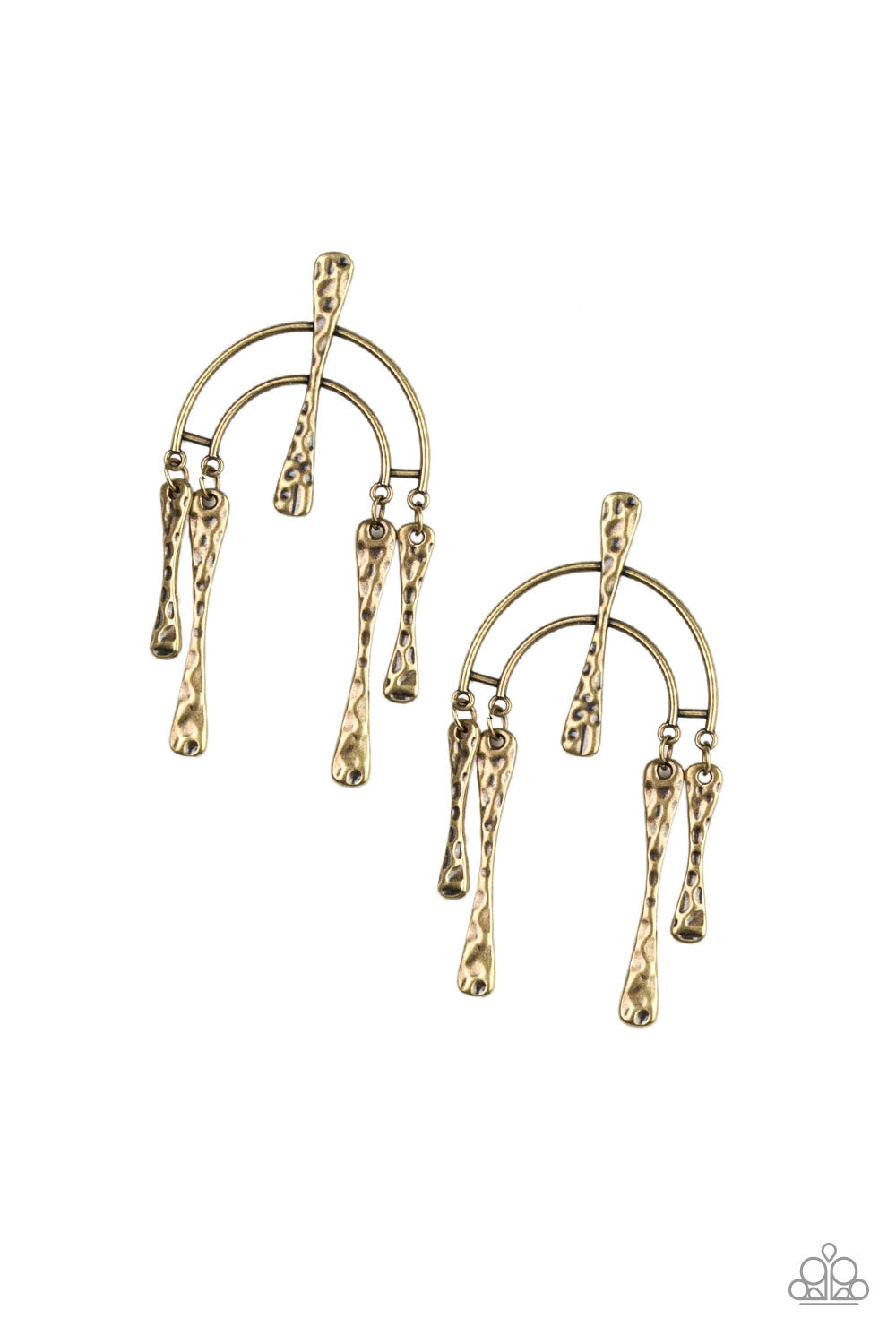 ARTIFACTS Of Life - Brass Earrings Paparazzi