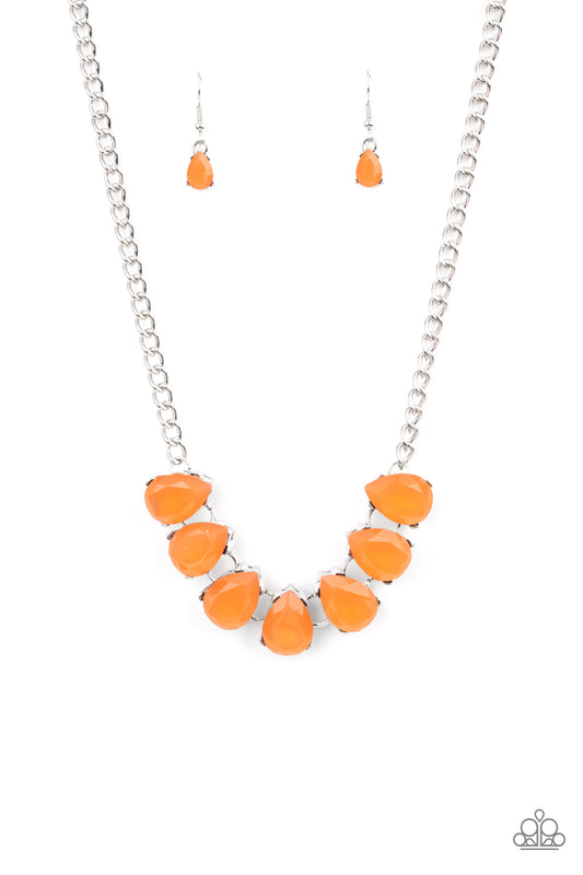 Above The Clouds - Orange Teardrop Short Necklace. Subscribe & Save.