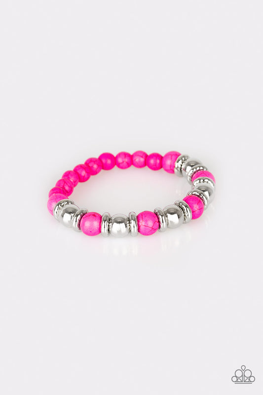 Across the Mesa - Pink Bracelet Paparazzi Accessories $5 Jewelry