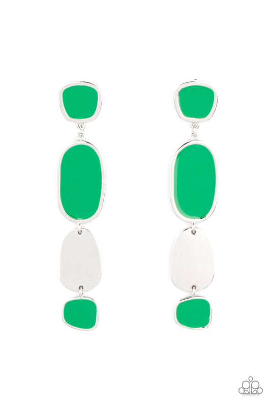 All Out Allure - Green Earring Paparazzi Accessories