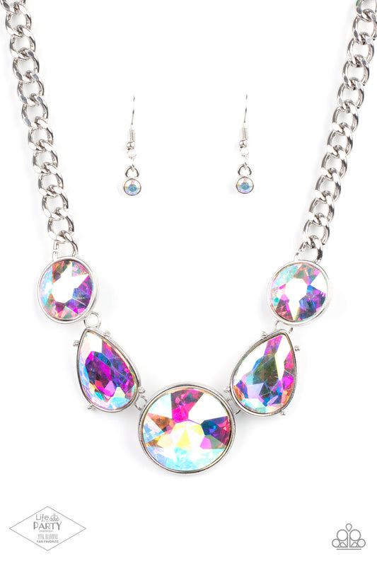 Paparazzi All The Worlds My Stage Multi Iridescent Necklace $5 Bling Jewelry