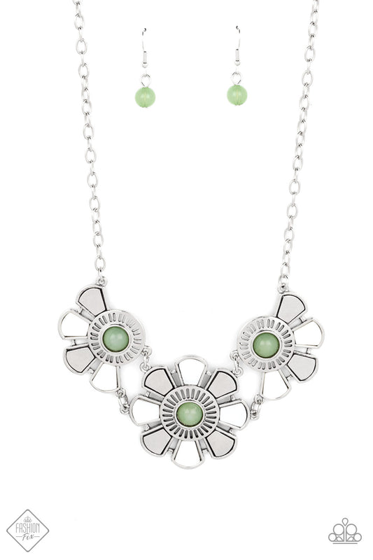 Aquatic Garden - Green Necklace Paparazzi Accessories. Subscribe & Save! #P2ST-GRXX-113IC