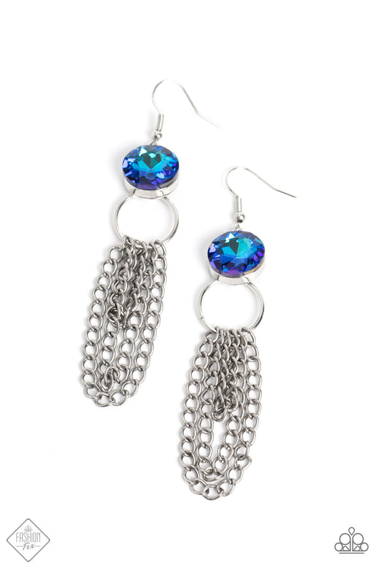 Arthurian A-Lister Blue Earrings Paparazzi Accessories. Subscribe & Save. UV Shimmer Blue Accessory